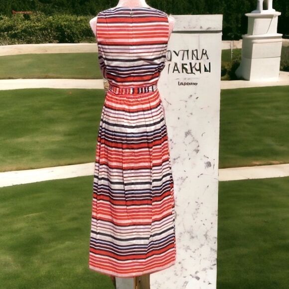 TOMMY HILFIGER NWT WOMENS SIZE 8 STRIPED DRESS SLEEVELESS - Picture 3 of 10